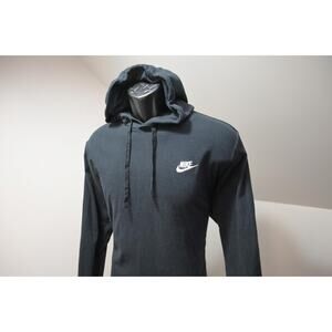 Nike Hoodie Jogger Cotton Black Pull Over Fleece Sweater Mens Size Medium